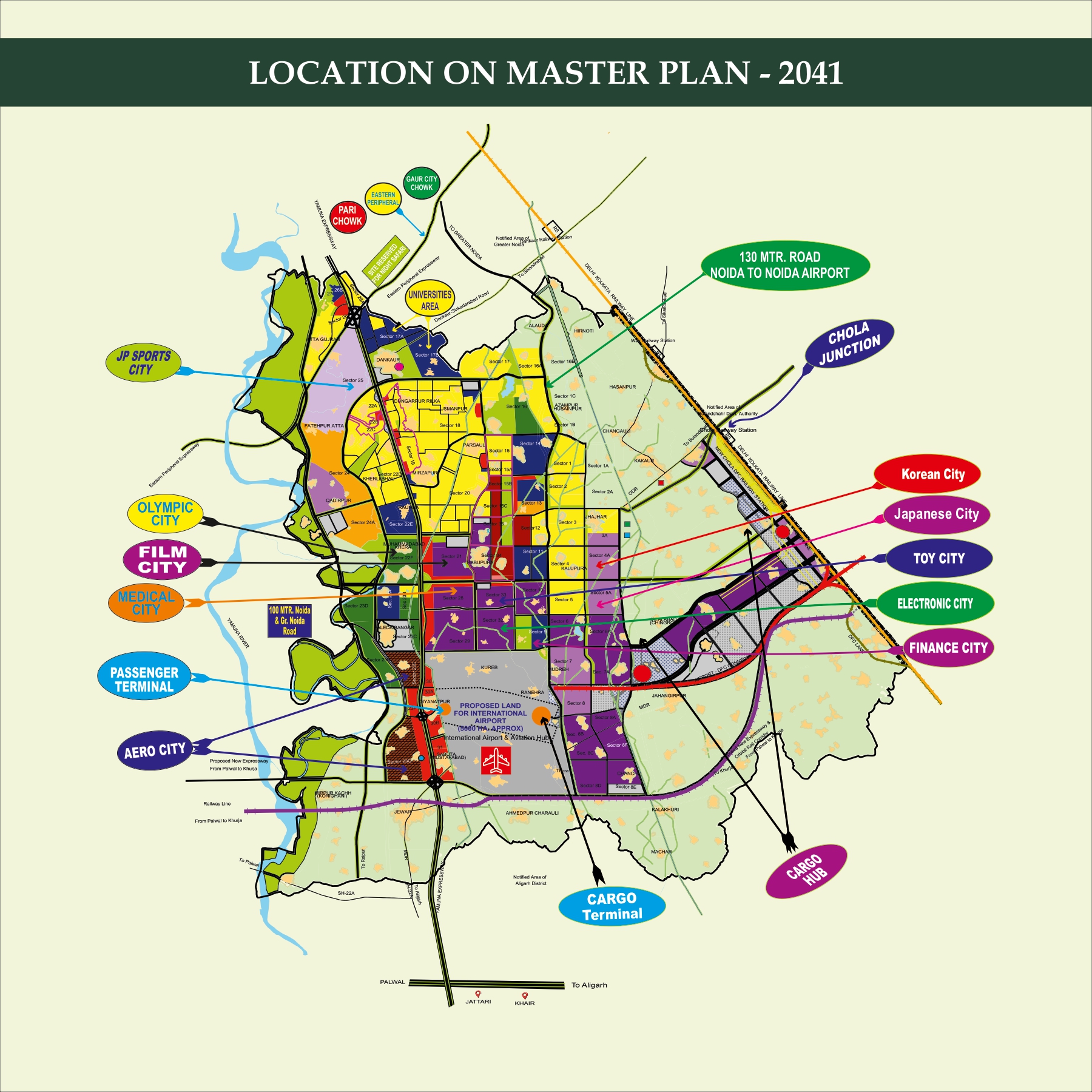 Noida Master Plan 2041 – Dwarika Enclave Location